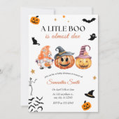 Halloween Pumpkin Little Boo Baby shower Kaart (Voorkant)