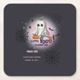 Halloween Pumpkin Little Boo Baby shower Kartonnen Onderzetters