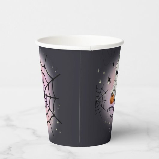 Halloween Pumpkin Little Boo Baby shower Papieren Bekers (Rechts)