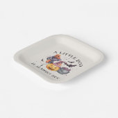 Halloween Pumpkin Little Boo Baby shower Papieren Bordje (Gebogen)