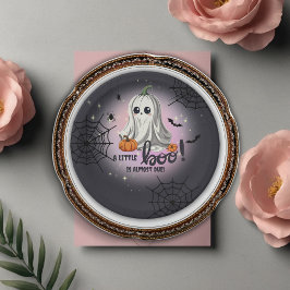 Halloween Pumpkin Little Boo Baby shower Papieren Bordje