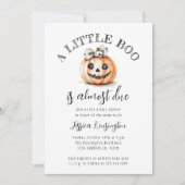Halloween Pumpkin Little Boo Schattige Baby shower Kaart (Voorkant)