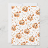 Halloween Pumpkin Little Boo Schattige Baby shower Kaart (Achterkant)