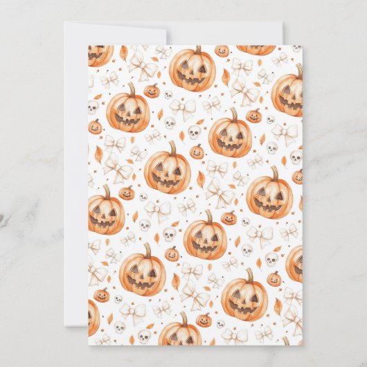 Halloween Pumpkin Little Boo Schattige Baby shower Kaart (Achterkant)
