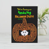 Halloween Pumpkin Maze en Ghost Kaart (Staand voorkant)