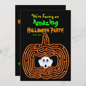 Halloween Pumpkin Maze en Ghost Kaart (Voorkant / Achterkant)