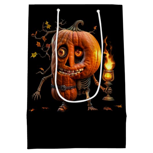 Halloween Pumpkin Medium Cadeauzakje (Achterkant)