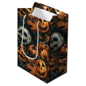 Halloween Pumpkin Medium Cadeauzakje (Voorkant Gekanteld)