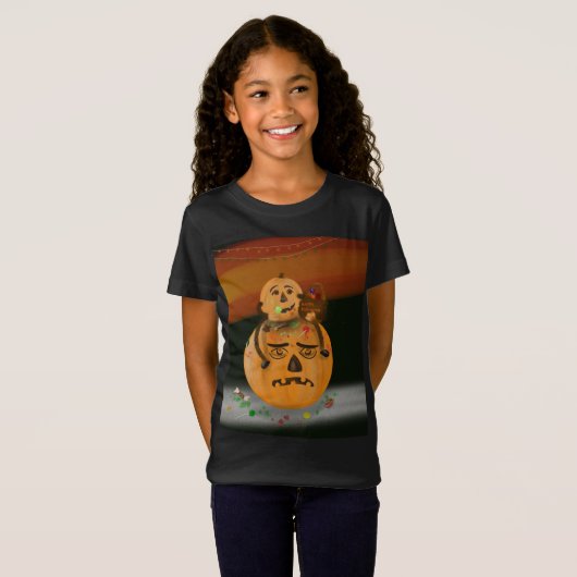 Halloween Pumpkin Mess Kind T-shirt (Voorkant volledig)