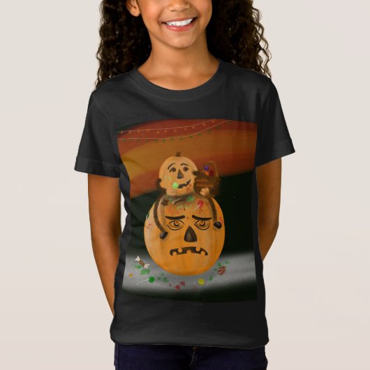 Halloween Pumpkin Mess Kind T-shirt (Voorkant)