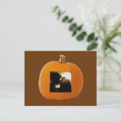 Halloween Pumpkin met foto van Briefkaart van Paar (Staand voorkant)