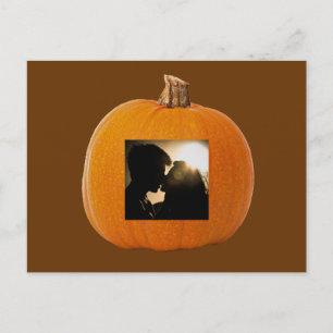 Halloween Pumpkin met foto van Briefkaart van Paar