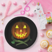 Halloween Pumpkin met wijnstokken Papieren Bordje (Feest)