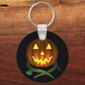 Halloween Pumpkin met wijnstokken Sleutelhanger (Voorkant)