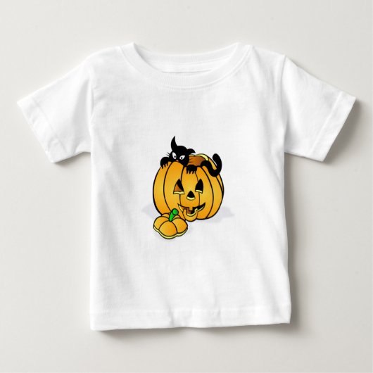 Halloween Pumpkin met zwarte kat (Voorkant)