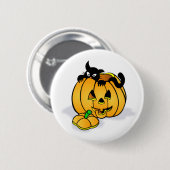 Halloween Pumpkin met zwarte kat Ronde Button 5,7 Cm (Voorkant /achterkant)