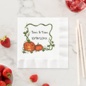 Halloween Pumpkin Monogram Paper Napkin Servet (Insitu)