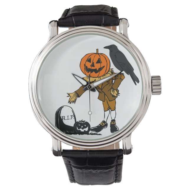 Halloween Pumpkin Monster Horloge (Voorkant)