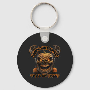 Halloween Pumpkin Monster Truck Spooky Haunted Nig Sleutelhanger