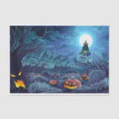 Halloween Pumpkin Moon begraafplaats Tissuepapier (Voorkant)