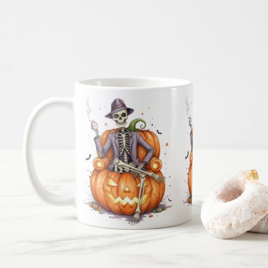 Halloween Pumpkin Mug Koffiemok (Met donut)