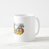 Halloween Pumpkin Music Symbols Music Teacher Koffiemok (Voorkant rechts)