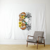 Halloween Pumpkin Music Symbols Music Teacher Wandkleed (In Situ (horizontaal))