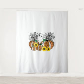 Halloween Pumpkin Music Symbols Music Teacher Wandkleed (Voorkant)