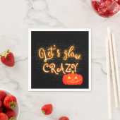 Halloween Pumpkin Neon Sign on Brick Wall Servet (Insitu)