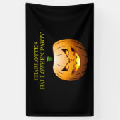 Halloween Pumpkin op een partijbanner Spandoek (Verticaal)