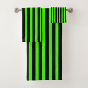 Halloween Pumpkin Oranje en Black Striped Bad Handdoek