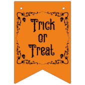 Halloween Pumpkin Oranje en zwarte Trick or treat Vlaggetjes (Derde vlag)