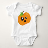 Halloween Pumpkin, Oranje pompoen, Trick or treat Romper (Voorkant)