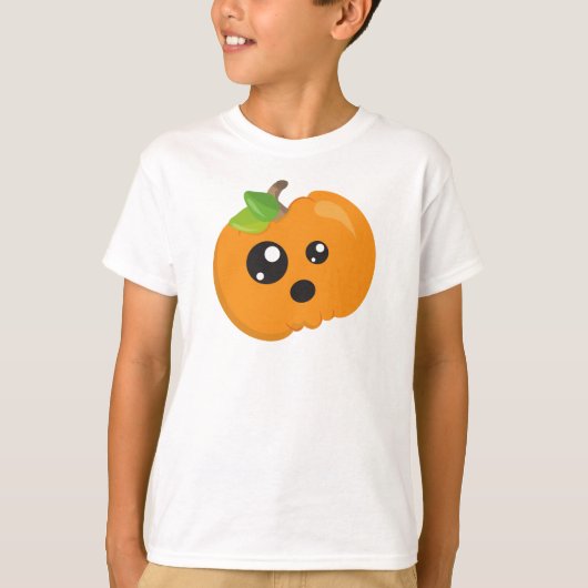 Halloween Pumpkin, Oranje pompoen, Trick or treat T-shirt (Voorkant)