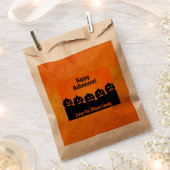 Halloween Pumpkin Oranje Spooky Silhouette Custom Bedankzakje (Geknipt)