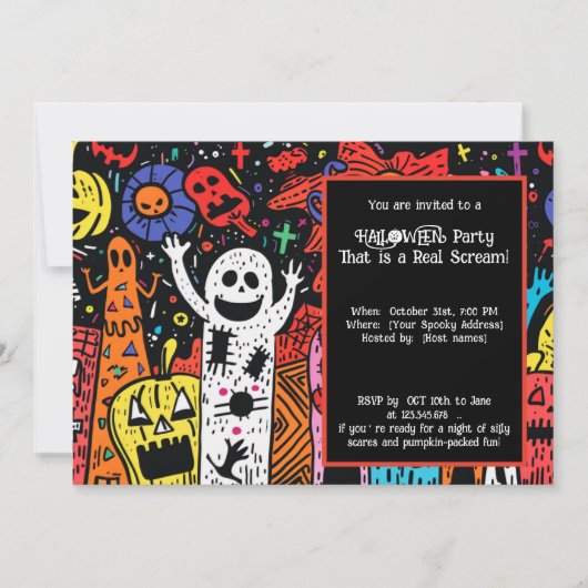 Halloween Pumpkin Palooza Party Kaart (Voorkant)