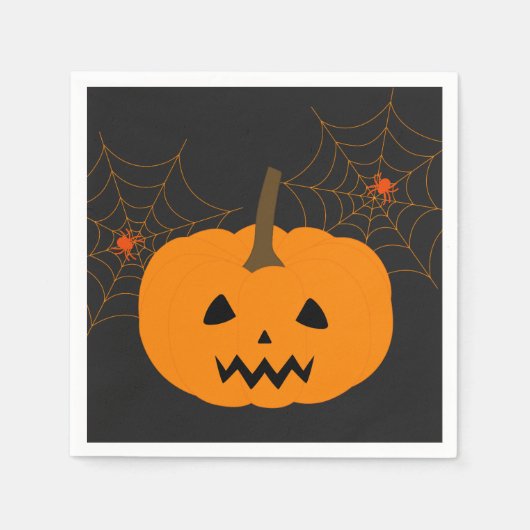 Halloween Pumpkin Paper Napkin Servet (Voorkant)