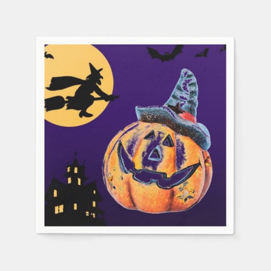 Halloween Pumpkin Paper Napkin Servetten (Voorkant)
