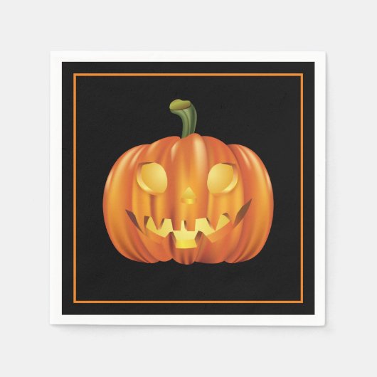 Halloween Pumpkin Paper Napkins Servet (Voorkant)