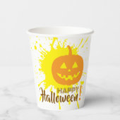 Halloween Pumpkin Papieren Bekers (Achterkant)
