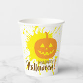 Halloween Pumpkin Papieren Bekers (Voorkant)