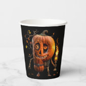 Halloween Pumpkin Papieren Bekers (Achterkant)
