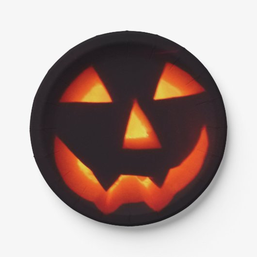 Halloween Pumpkin Papieren Bordje (Voorkant)