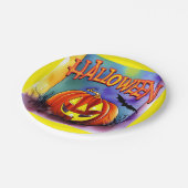 Halloween Pumpkin Papieren Bordje (Gekanteld)
