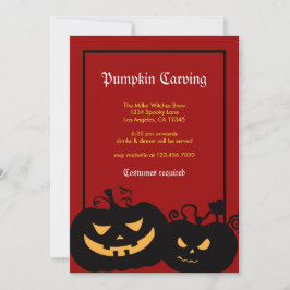 Halloween Pumpkin Party Invitation Kaart