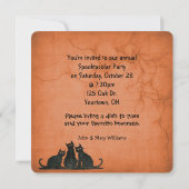 Halloween Pumpkin Party Kaart (Achterkant)