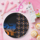 Halloween Pumpkin Party Paper Plates  Papieren Bordje (Feest)