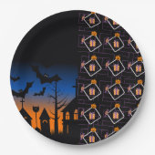Halloween Pumpkin Party Paper Plates  Papieren Bordje (Voorkant)