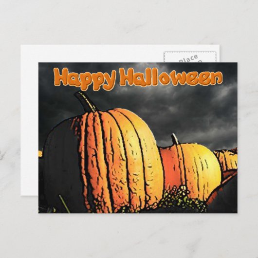 Halloween Pumpkin Patch Briefkaart (Voorkant / Achterkant)
