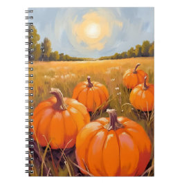 Halloween Pumpkin Patch Fall Autumn Notitieboek